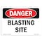 Signmission Safety Sign, OSHA Danger, 5" Height, Blasting Site, Landscape OS-DS-D-57-L-2330 - alternate 1